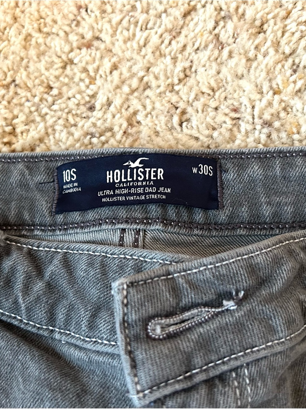 Hollister Women's Ultra High-Rise Dad Jeans - Charcoal Gray